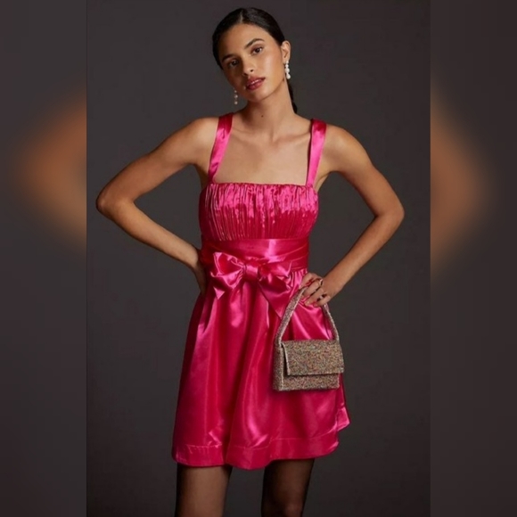 Anthropologie Maeve Silky Metallic Satin Pink Bow Cocktail Empire Waist  Dress is available for purchase on au PAY Market - Imported Goods Online  Store Co.Ltd. | au PAY Market - Online Shopping Site